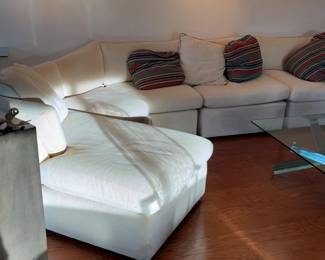 White Upholstered Sectional