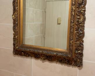 Large Antique Gold Gilt Ornate Framed Mirror