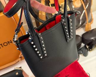 CHRISTIAN LOUBOUTIN "CABATA" MINI SPIKE BAG - SO FAB!