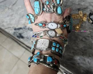 TURQUOISE & STERLING JEWELRY & WATCHES 