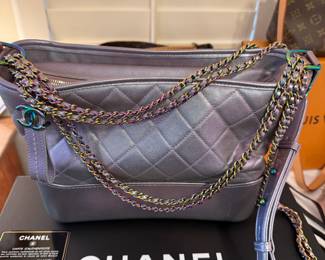 CHANEL "GABRIELLE" HOBO IRIDESCENT BAG - SO STUNNING IN PERSON