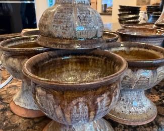 SIGNED EARTHENWARE CUPS 