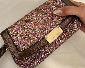SPARKLY JIMMY CHOO CLUTCH