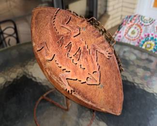 TCU Horned Frog Metal football