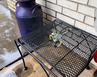 Purple milkcan, patio stool
