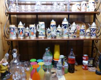 Stein collection, glassware