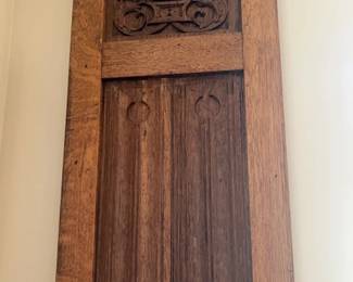 Pair of carved wooden panels