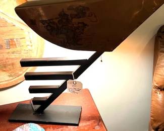 Lamp made by John Phllips, Montgomery, copper etched shade