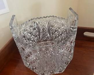 Cut glass ice bucket