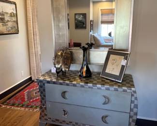 Fabulous chest and mirror (chest is finished on the back)