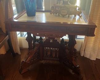 Eastlake marble top table