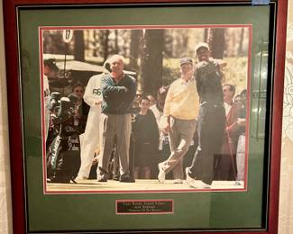 Framed & matted Tiger Woods, Arnold Palmer Jack Nicklaus “Champions of the Masters” $89