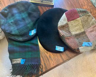 Kangol $15ea & Hanna $45 Irish brimmed caps