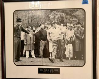 Arnold Palmer & Jackie Gleason “and away we go” 24” x 22” framed & matted $100