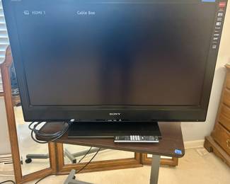40” 2007 Sony TV $30
Rolling adjustable over seat table $30