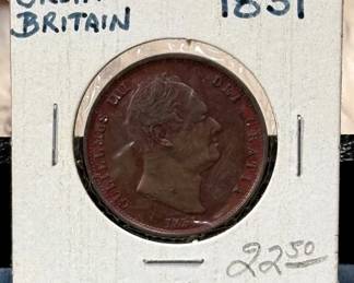 Great Britain William IV copper half penny coin dated 1831.