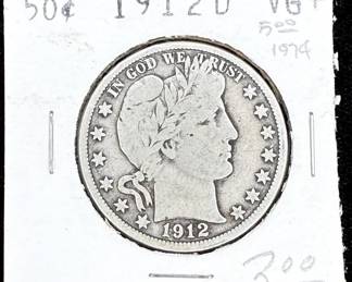 1912d Barber Half Dollar