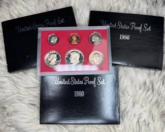 Three 1980 United States Proof Sets