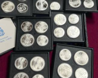 1976 Canadian Olympic Sterling Silver CoinsSponsorship Set