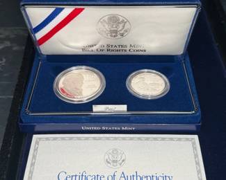 1993 Bill Of Rights Two Coin Proof Set