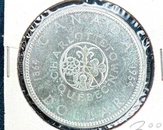1964 Canadian Silver Dollar Commemorative Issue Coin