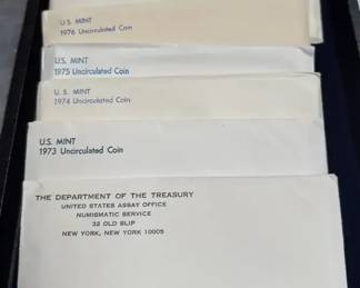 US Mint Uncirculated coin sets 1970s
