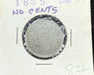 1883 Liberty Head V Nickel No Cents