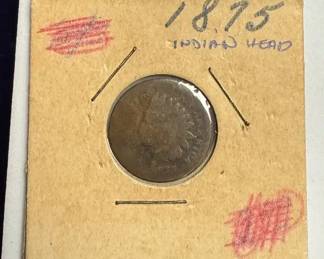 1875 Indian Head Cent coin