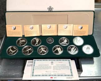 Royal Canadian Mint 1988 Calgary Winter Olympics 10coin set.