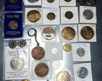 1962 Seattle Worlds Fair One dollar tokens and Other Random items