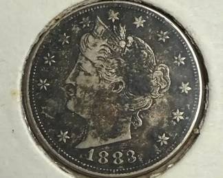 1883 US Liberty Head V NickelNo Cents 