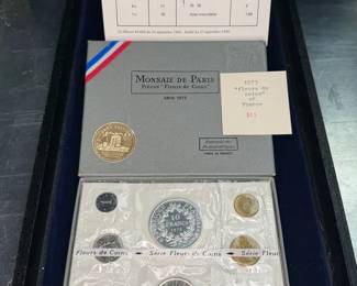 1973 France Monnaie de Paris Fleurs de Coins coin set