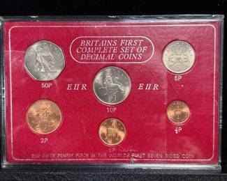 Britains First Complete Set of Decimal Coins