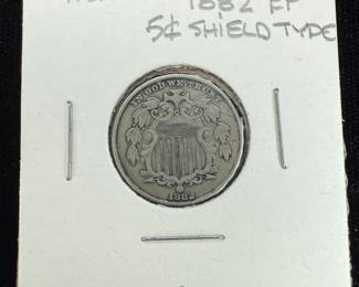 1882 5c Shield Type