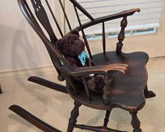 Antique Windsor Rocking Chair