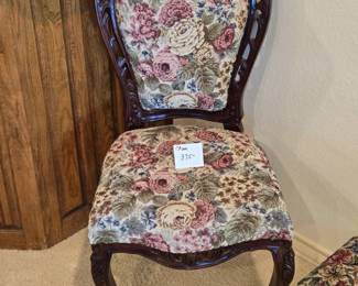 Victorian Parlor Style Chair with Footrest