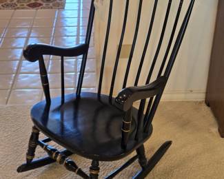 Mid-Century S. Bent & Bros. Hitchcock Style Bent Back Rocking Chair