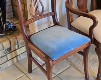 Duncan Phyfe-style Mahogany Lyre-back Chair 