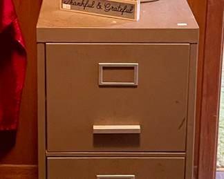 FILE CABINET, OLD CROCK