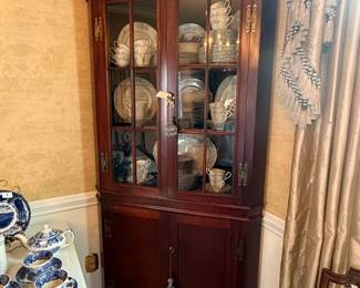 matching mahogany corner china cabinets
