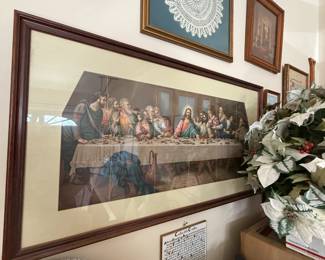 framed Lord's Supper print
