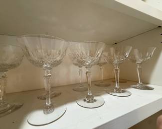 set of 10 Waterford crystal coupes