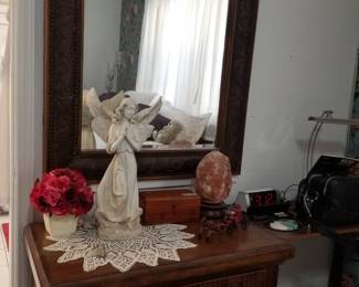 Nightstand and mirror in master