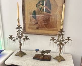 marble top chest with wire and mirror door fronts