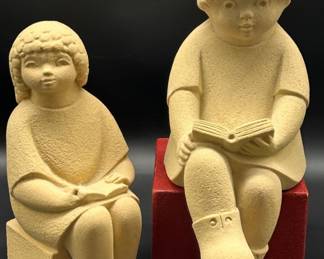 Marbell Stone Art Figurines, Belgium Bookends