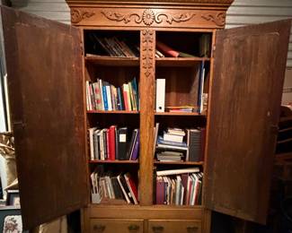 Antique wardrobe with shelves (at another location near the sale site)