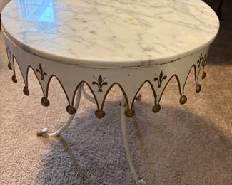 Marble top (removable) & metal table