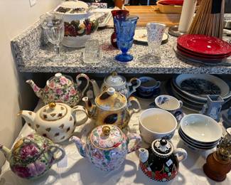 Variety of teapots