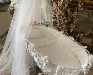 English baby bassinette. $499.  Comes with stunning English custom bedding and toille