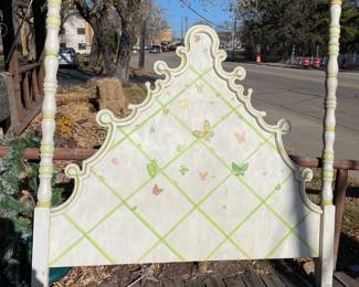 huge 6 foot tall king headboard.  was painted by some famous guy...It can be yours for 150 cuz it's too big for us to move around.  Paint it whatever color you want.